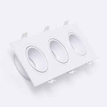 Aro Downlight Quadrado Branco Para L Mpadas Led Gu Gu Corte