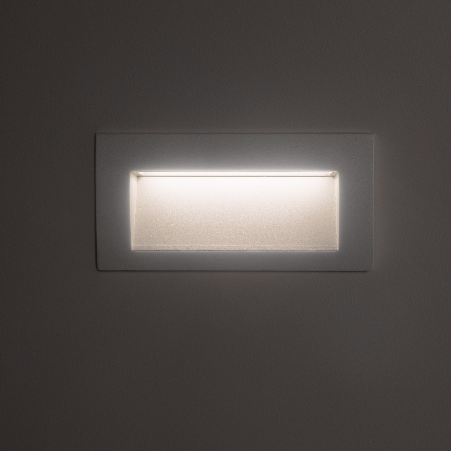 Baliza Exterior LED 4W Empotrable Pared Rectangular Blanco Elin EfectoLED