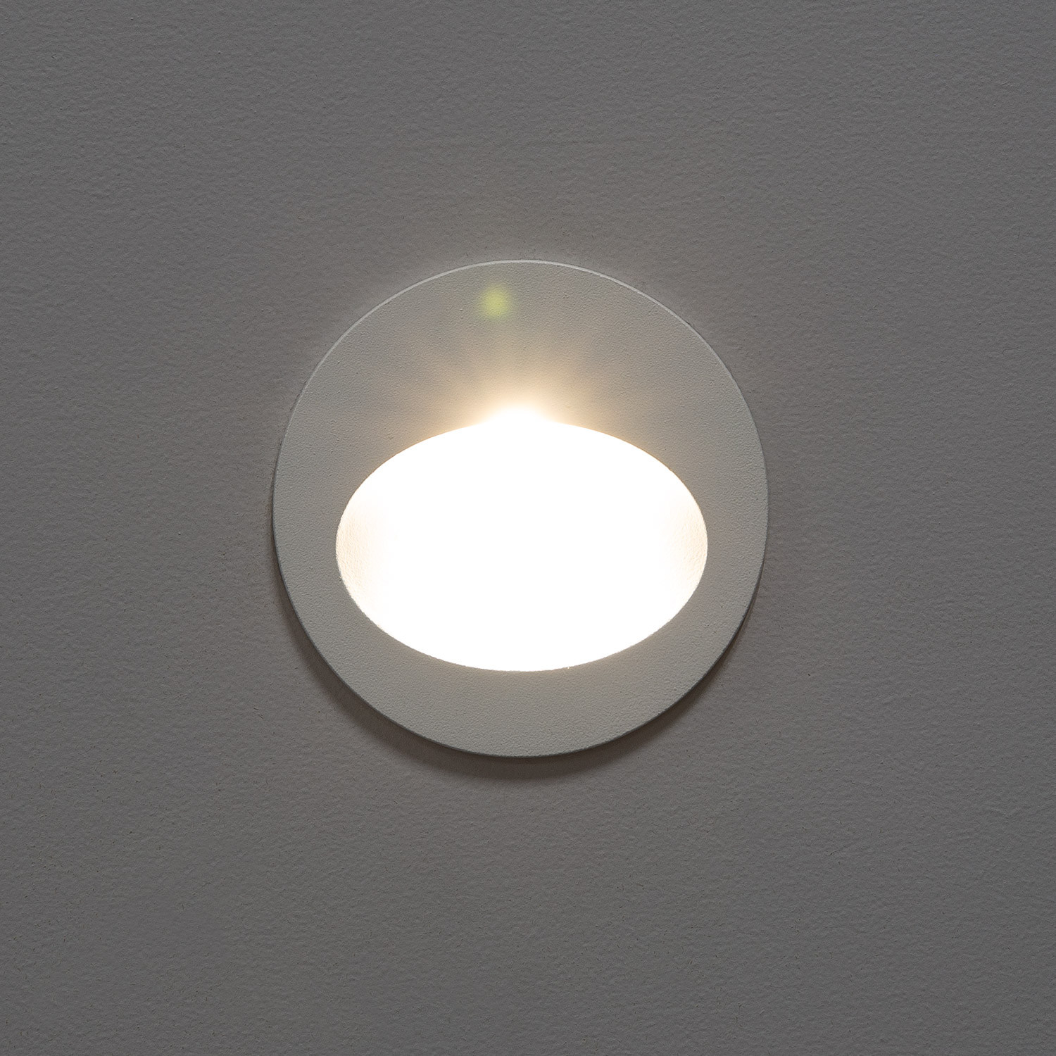 Baliza Exterior LED 2W Empotrable Pared Circular Blanco Coney EfectoLED