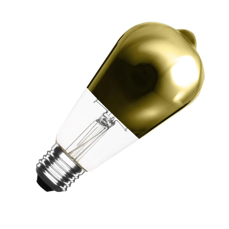 Produto de Lâmpada Filamento LED E27 5.5W 800 lm ST64 Regulável Gold