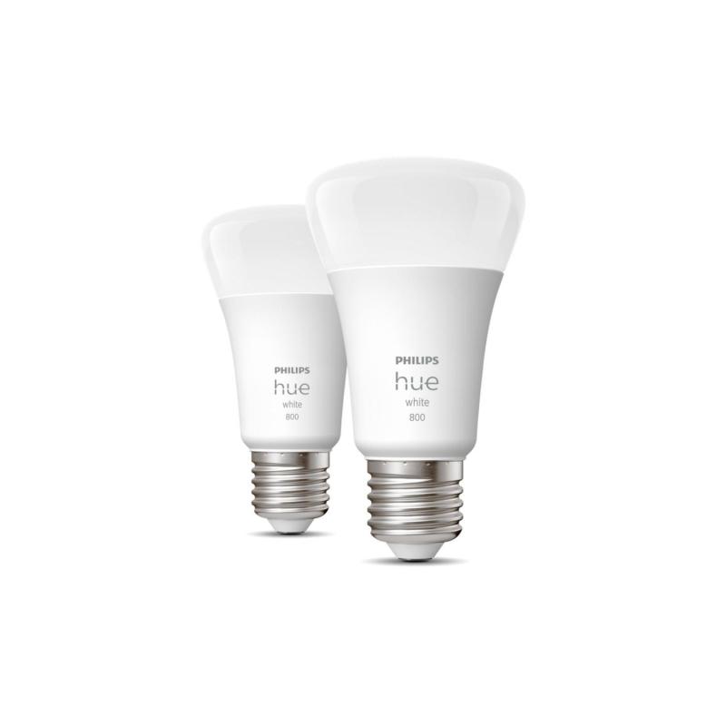 Producto de Pack 2 Bombillas Inteligentes LED E27 9W 800 lm A60 PHILIPS Hue White 