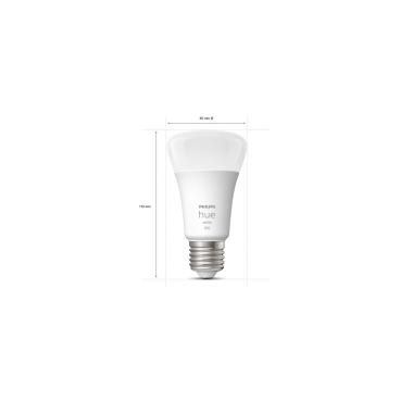 Produto de Pack 2 Lâmpadas  Inteligentes LED E27 9W 800 lm A60 PHILIPS Hue White 
