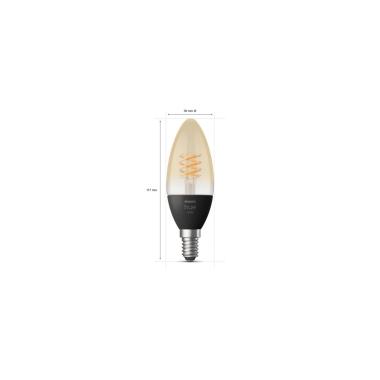 Producto de Bombilla Filamento LED E14 4.5W 300 lm B35 PHILIPS Hue White Candle