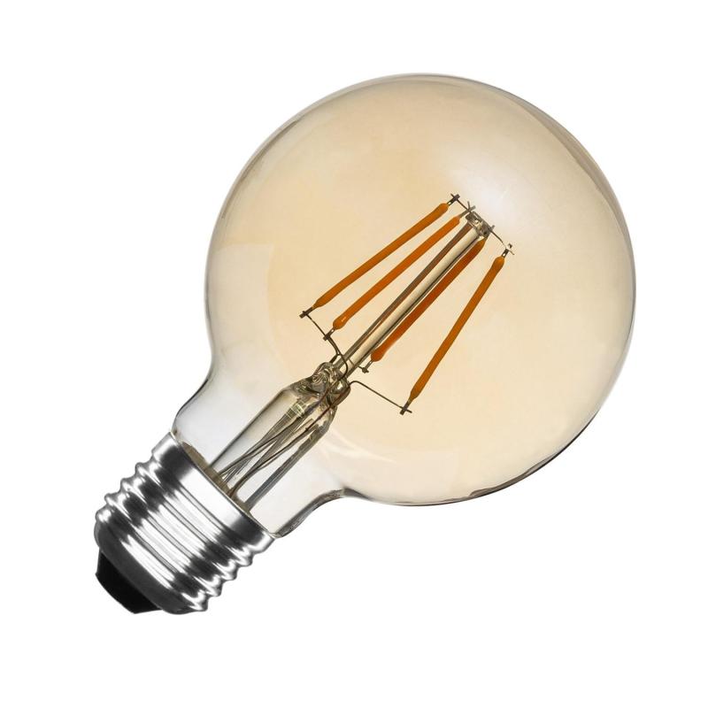 Producto de Bombilla Filamento LED E27 6W 600 lm Regulable G80 Gold