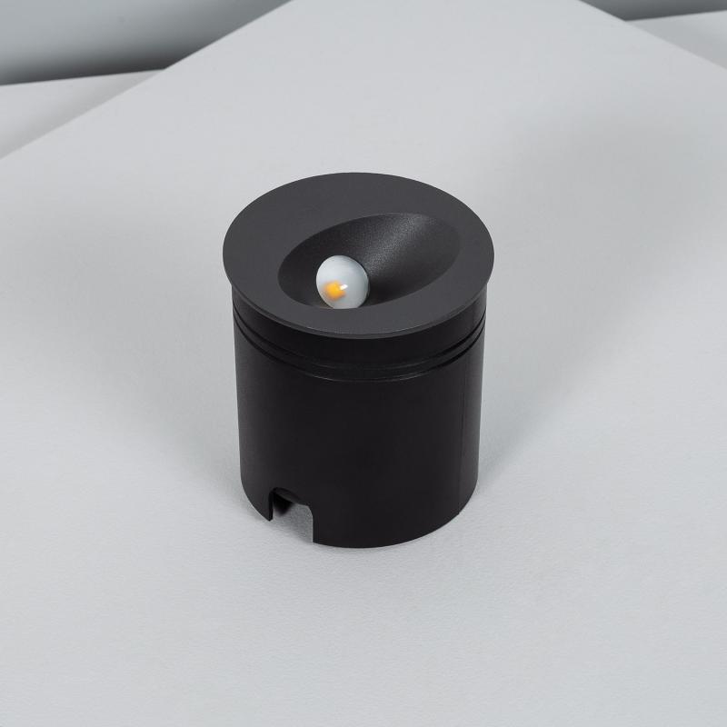 Producto de Baliza Exterior LED 3W Empotrable Pared Circular Gris Coney