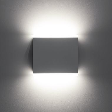 Produto de Aplique de Parede Exterior LED 6W Iluminação Dupla Face Quadrado Branco Orus 
