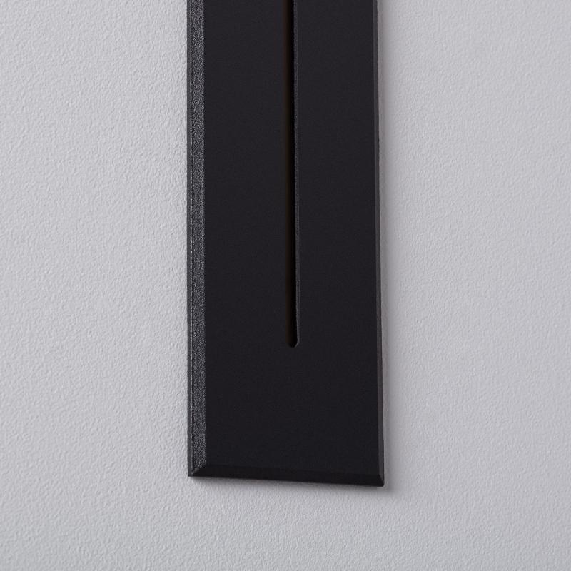 Producto de Baliza Exterior LED 3W Empotrable Pared Rectangular Negro Lineal Wabi
