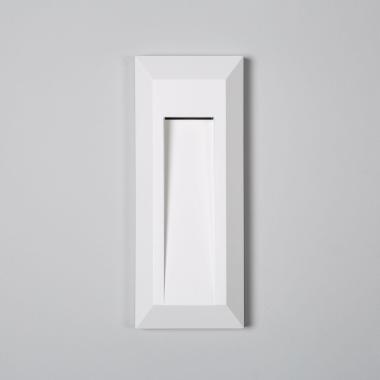 Producto de Baliza Exterior LED 1W Superficie Pared Rectangular Blanco Gisli