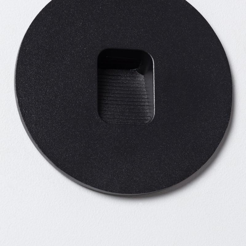 Producto de Baliza Exterior LED 2W Empotrable Pared Circular Negro Grasset