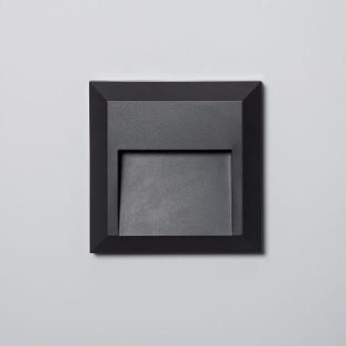 Producto de Baliza Exterior LED 1W Superficie Pared Cuadrado Negro Byron