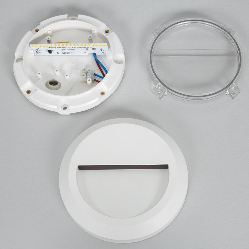 Producto de Baliza Exterior LED 1W Superficie Pared Circular Blanco Edulis