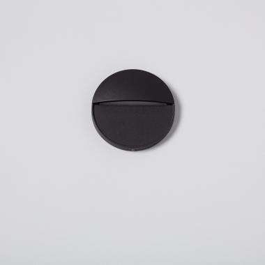 Produto de Aplique de Parede LED 4W de Alumínio Circular Jade Preto