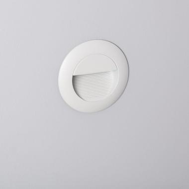 Producto de Baliza Exterior LED 3W Empotrable Pared Circular Blanco Wabi