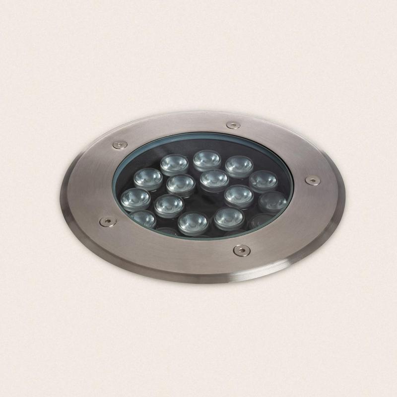 Produto de Foco Exterior LED 18W Solid Encastrável Chão Inox