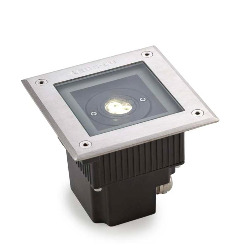 Produto de Foco LED Quadrado de Chão Gea Power Led IP67 6W LEDS-C4 55-9723-CA-CL