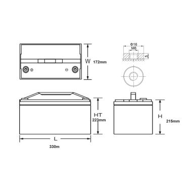 Produto de Bateria de Lítio 12V 100Ah 1,28kWh KAISE KBLI121000