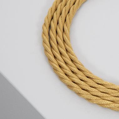 Producto de Cable Textil Eléctrico Trenzado Dorado