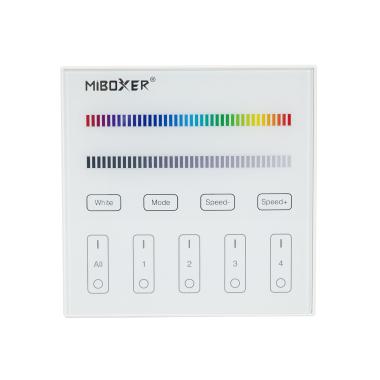 Producto de Controlador Regulador RGBW 12/24V DC + Mando RF 4 Zonas MiBoxer