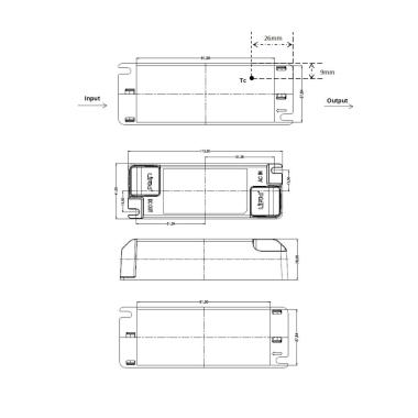 Produto de Driver LIFUD 220-240V Saída 25-40V 450mA DC 18W LF-GIF022YA0450H