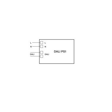 Producto de Fuente de Alimentación PS1 TRIDONIC para equipos y módulos de control DALI 4W