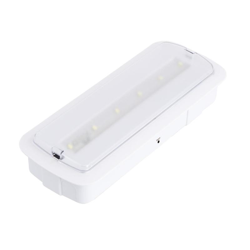 Produto de Luz de Emergência LED Embutido/Superficie 200lm Permanente / Não Permanente com Autoteste e Botão teste