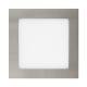 Produto de Placa LED Quadrada SuperSlim 12W Prata Corte 155x155 mm