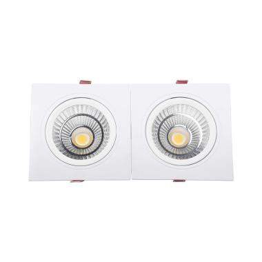 Produto de Foco Downlight LED 20W Retangular Duplo New Madison Corte 205x90 mm