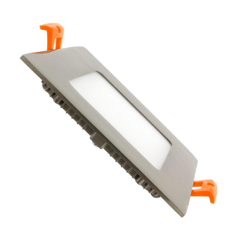 Producto de Placa LED 6W Cuadrada SuperSlim Corte 105x105 mm Silver