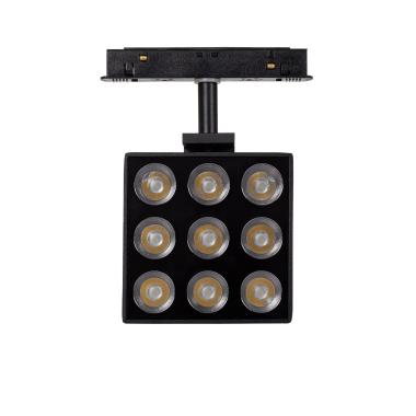 Produto de Foco Carril LED Magnético Monofásico 15W Quadrado Orientável 20mm 48V CRI90 (UGR16)