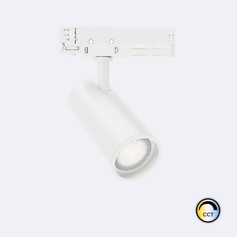 Produto de Foco Carril LED Trifásico 30W Fasano Anti-reflexos CCT No Flicker Regulável Branco