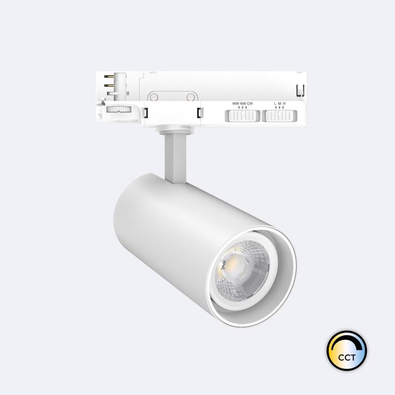 Produto de Foco Carril LED Trifásico 30W Fasano CCT No Flicker Regulável DALI Branco