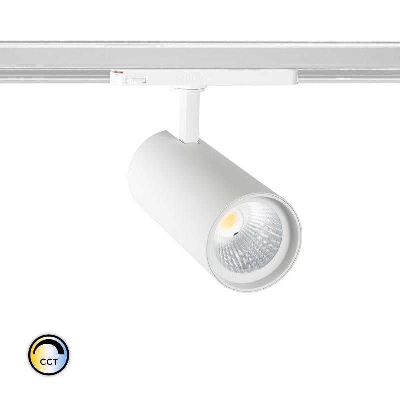 Producto de Foco Carril LED Trifásico 30W CCT New d'Angelo Blanco CRI90 PHILIPS Xitanium