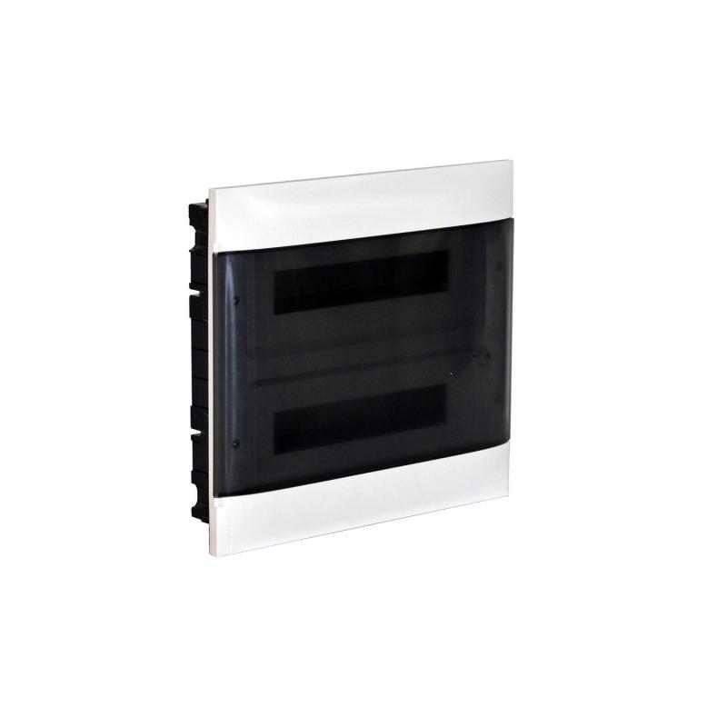 Producto de Caja de Empotrar Practibox S para Tabiques Convencionales Puerta Transparente 2x18 Módulos LEGRAND 137057