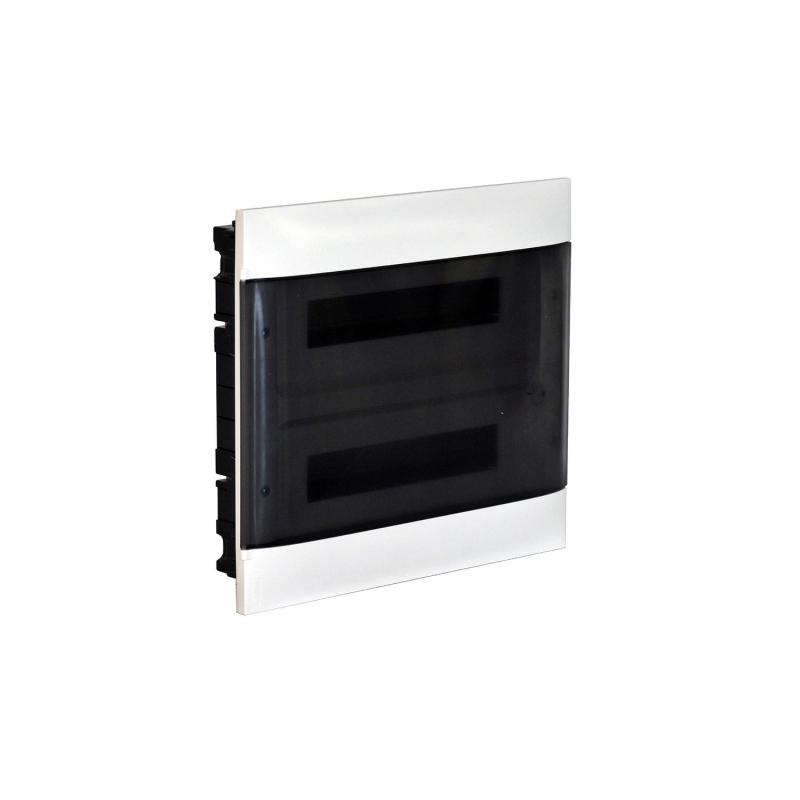 Producto de Caja de Empotrar Practibox S para Tabiques Prefabricados Puerta Transparente 2x12 Módulos LEGRAND 135072