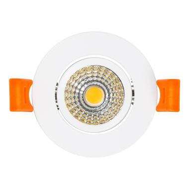 Produto de Foco LED Downlight LED 5W COB Direcionável Circular Branco Corte Ø 70 mm CRI92 Expert Color