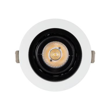 Produto de Foco Downlight LED 12W COB Direccionável 360º Circular Corte Ø 100 mm CRI90 Expert Color No Flicker                             