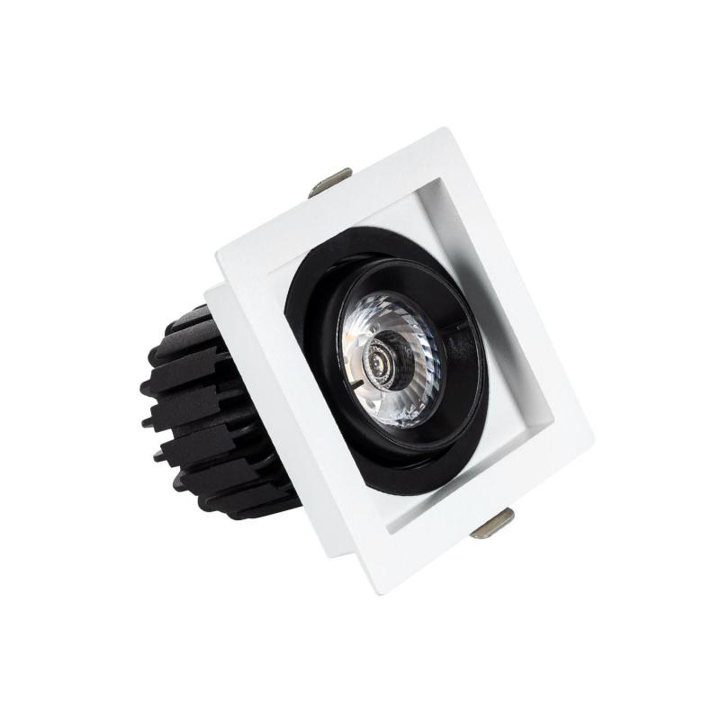 Produto de Foco Downlight LED 7W COB Direccionável 360º Quadrado Corte 82x82 mm CRI90 Expert Color No Flicker