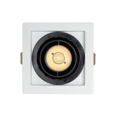 Produto de Foco Downlight LED 7W COB Direccionável 360º Quadrado Corte 82x82 mm CRI90 Expert Color No Flicker