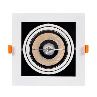 Produto de Foco Downlight LED 15 W Direccionável Kardan Quadrado AR111 Corte 165x165 mm