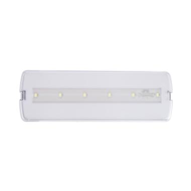Produto de Luz de Emergência LED de Embutir/Superfície 200lm Permanente/Não Permanente Corte 246x84 mm
