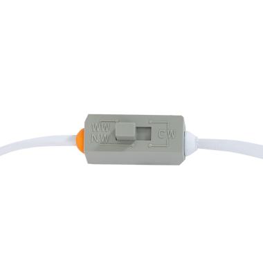 Produto de Placa LED 7W CCT Seleccionável Quadrada Slim Microprismática (UGR17 LIFUD) Corte 75x75 mm