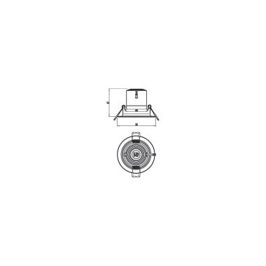 Producto de Foco Downlight LED SceneSwitch 5W PHILIPS Pomeron Corte Ø 70 mm