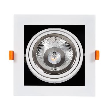 Produto de Foco Downlight LED 15 W Direccionável Kardan Quadrado AR111 Corte 165x165 mm