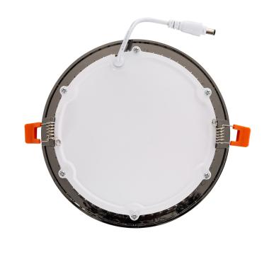 Producto de Placa LED 12W Circular SuperSlim Corte Ø 155 mm Negro Brillo