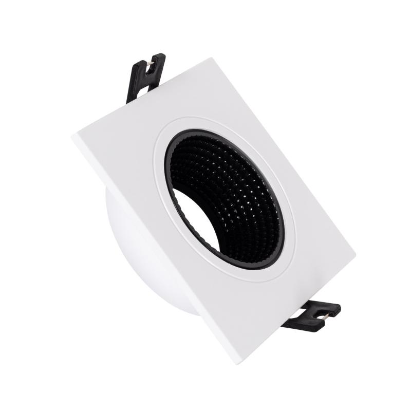 Producto de Aro Downlight Cuadrado Basculante para Bombilla LED GU10 / GU5.3 Corte Ø80 mm