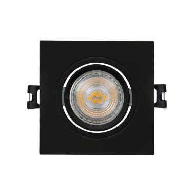 Producto de Aro Downlight Cuadrado Basculante para Bombilla LED GU10 / GU5.3 Corte Ø 75 mm