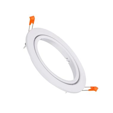 Producto de Aro Downlight Empotrable Circular Direccionable para Bombilla LED GU10 AR111 Corte Ø 120 mm