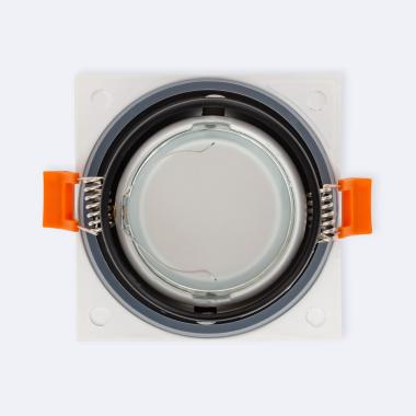 Producto de Aro Downlight Cuadrado IP65 para Bombilla LED GU10 Corte Ø75 mm
