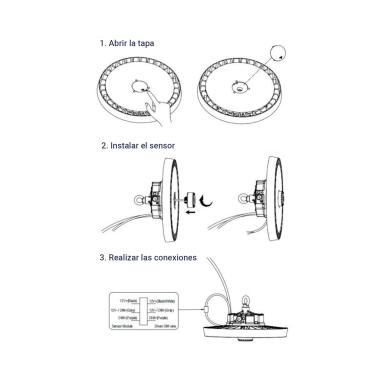 Producto de Sensor de Movimiento RADAR IP65 para Campana LED UFO Inteligente