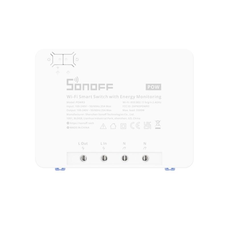 Produto de Interruptor WiFi Medidor de Energía SONOFF POWR3 25A